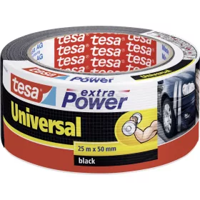   TESA Univerzális ragasztószalag, fekete, 25m x 50mm, EXTRA POWER 56388-00001-07