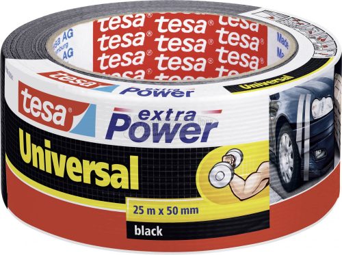 TESA Univerzális ragasztószalag, fekete, 25m x 50mm, EXTRA POWER 56388-00001-07