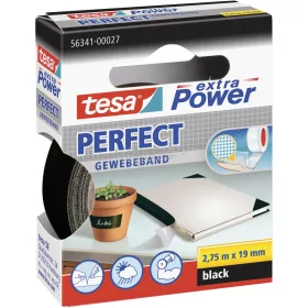   TESA Szövetbetétes ragasztószalag fekete, 2,75m x 19mm, EXTRA POWER 56341-00027-03