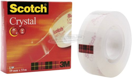 3M ragasztószalag, 33m x 19mm átlátszó SCOTCH CRYSTAL CLEAR 600 C6001933