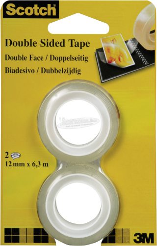 3M Kétoldalas ragasztószalag 6,3m x 12mm átlátszó 2 tekercs Scotch FT-5100-4927-1 136R2