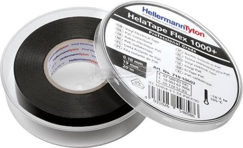 HELLERMANNTYTON Szigetelőszalag 33mx50mm, fekete PVC HelaTape Flex 1000+ 710-10611