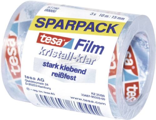 TESA Kristálytiszta ragasztószalag Tesafilm Crystal-Clear 10m x 15mm 57790-00000-01