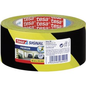   TESA padlójelölő szalag, veszélyt jelző szalag, sárga/fekete csík 66m x 50mm 58130-00000-01