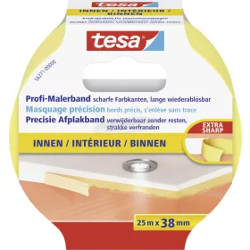   TESA maszkolószalag, fedő, festőszalag 25m x 38mm sárga Maler-Krepp 56271-00000-01