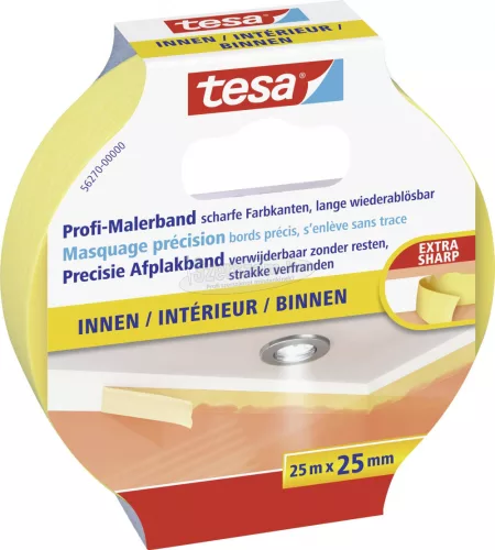 TESA maszkolószalag, fedő, festőszalag 25m x 25mm sárga Maler-Krepp 56270-00000-01