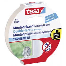   TESA Kétoldalú ragasztószalag 5m x 19mm Átlátszó 55744-00001-02