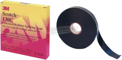 3M Ragasztószalag, etilén propilén kaucsuk 9m x 19mm fekete SCOTCH130C-19X9.15