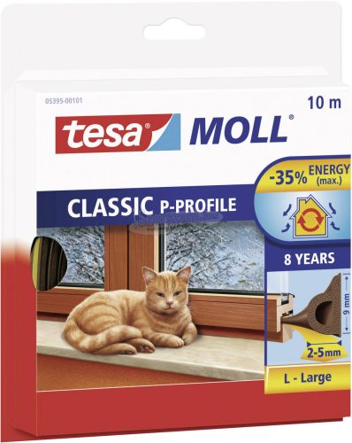 TESA P profilú ablak szigetelő gumi, barna, 10m x 9mm, tesamoll 1 tekercs 05395-00101-00
