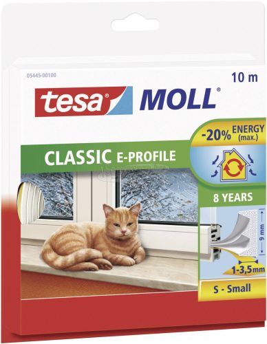TESA E profilú ablak szigetelő gumi, fehér, 10mx9mm, tesamoll 1 tekercs 05445-00100-00