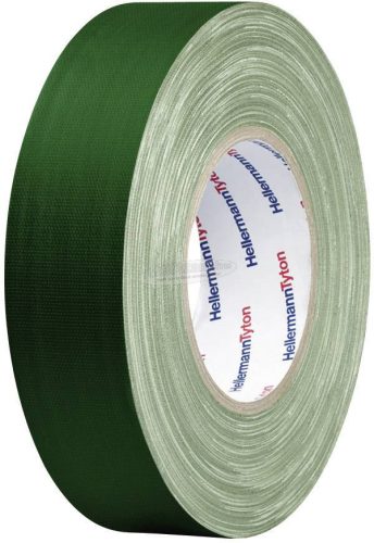 HELLERMANNTYTON Téphető szövetbetétes ragasztószalag, gaffer tape 10mx19mm, zöld színű HelaTape 712-00203