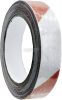 TOOLCRAFT Figyelmeztető jelölő ragasztószalag, piros-fehér csíkos 9mx25mm ANST259M-RW ANST259M-RW