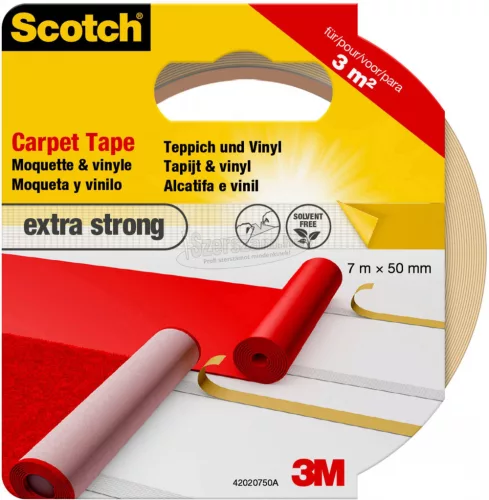 3M Szőnyeg ragasztószalag Fehér 7m x 50mm Scotch 1db 42020750