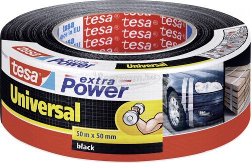 TESA Szövet ragasztószalag extra Power Fekete 50m x 50mm 1db 56389-00001-05