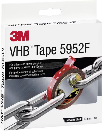 3M Nagyteljesítményű Kétoldalas ragasztószalag 3m x 19mm fekete VHB 1 tekercs 5952F/193