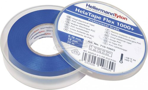 HELLERMANNTYTON Szigetelőszalag PVC Kék 20mx19mm 710-10603 710-10603
