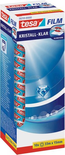 TESA tesafilm kristálytiszta Átlátszó 33m x 15mm 10db 58259-00000-00