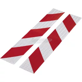   TOOLCRAFT Figyelmeztető csíkok, piros, ezüst, 400mmx60mm, 2db, Conrad Components RTS 1564046