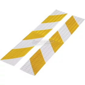   TOOLCRAFT Figyelmeztető csíkok, ezüst, sárga, 400mmx60mm, 2db, Conrad Components RTS 1564044