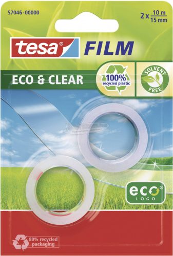 TESA Cellux átlátszó TesafilmEco&Clear 10m x 15mm, 2 tekercs, 57046-00000-01