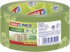 TESA Ragasztószalag Tesapack Eco & Strong 66m x 50mm, zöld (nyomtatott), PP 58156-00000-00
