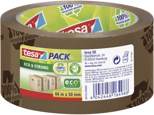 TESA Ragasztószalag Tesapack Eco & Strong 66m x 50mm, barna (nyomtatott), PP 58155-00000-00