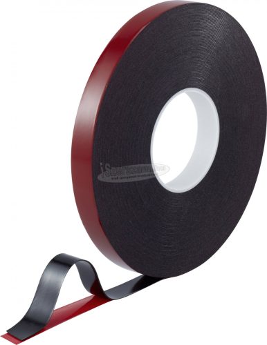 TOOLCRAFT Kétoldalas ragasztószalag, piros/fekete, 30mx20mm, akril, 1 tekercs 93038c185