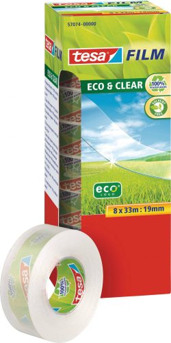 TESA tesafilm Eco & Clear Átlátszó 33m x 19mm 8db 57074-00000-01