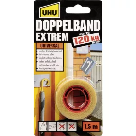   UHU Kétoldalas ragasztószalag, " Extrem" 1,5mx19mm UHU, 1 tekercs 46820