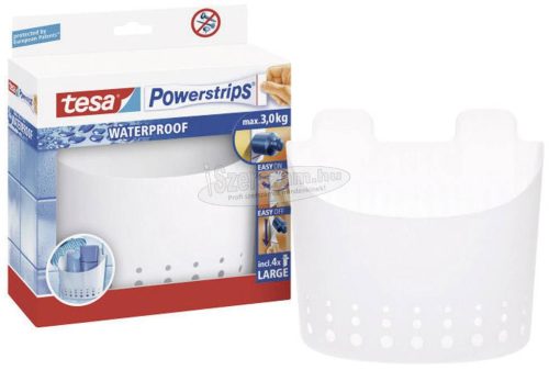 TESA Fali tartó, fehér, Powerstrips Waterproof 59706 59706