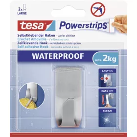   TESA Vízhatlan ragasztású tartó Powerstrips Waterproof Hook Metal 59707-00000-04