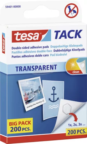 TESA Kétoldalas ragasztó párnák Tack Doublesided Adhesive Pads Big Pack 200db 59401-00000-01