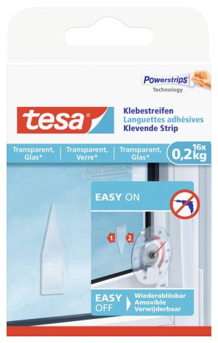 TESA ragasztócsíkok Átlátszó 16db 77732-00000-20