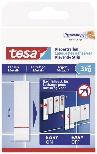 TESA 77761 ragasztócsíkok Fehér 6db 77761-00000-20