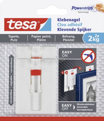 TESA ragasztós köröm állítható Fehér 2db 77777-00000-00