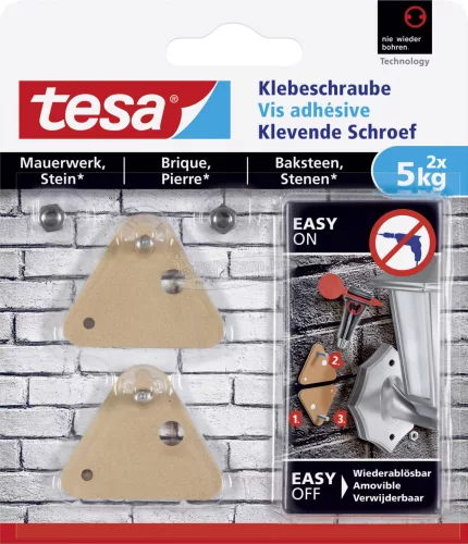 TESA háromszög alakú ragasztócsavar Bézs 2db 77904-00000-00