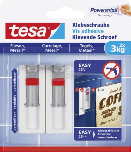 TESA 77765 állítható csavar Fehér 2db 77765-00000-00