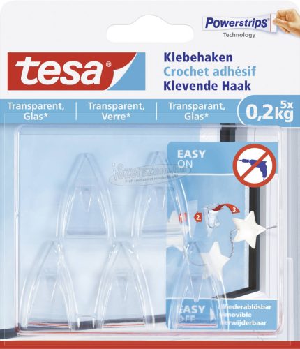 TESA ragasztóhorog Átlátszó 5db 77734-00000-00