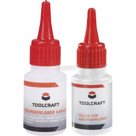  TOOLCRAFT Pillanatragasztó és feltöltőanyag készlet 893958