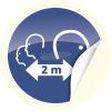 CIMCO Figyelmeztető matrica távolságtartás 200mm 18 2824