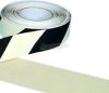 B-SAFETY Csúszásgátló szalag, foszforeszkáló, fekete-fehér 18,3m x 50mm AR226050