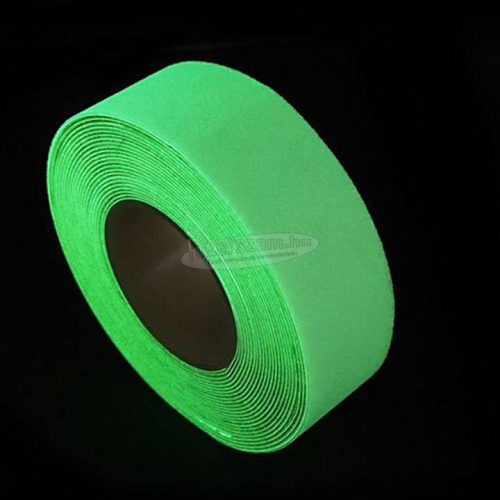 B-SAFETY Csúszásgátló szalag, foszforeszkáló, fekete-fehér 18,3m x 50mm AR225050