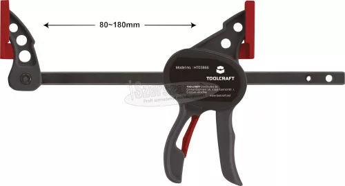TOOLCRAFT Egykezes szorító, mini, 100x35mm, 250Nm 1574784 Visszavonás:35mm 1574784