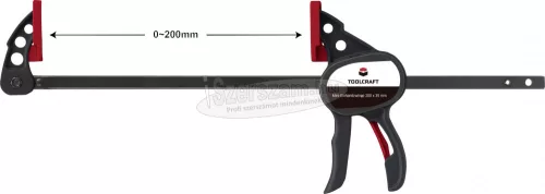 TOOLCRAFT Egykezes szorító, mini, 200x35mm, 250Nm 1574785 Visszavonás:35mm 1574785
