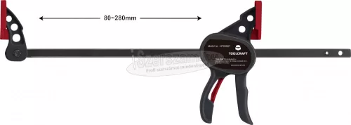 TOOLCRAFT Egykezes szorító, mini, 200x35mm, 250Nm 1574785 Visszavonás:35mm 1574785