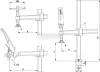 BESSEY rögzítőelemek különböző kinyúlással 200/150mm 2-komponensű műanyag TWV16-20-15-2K