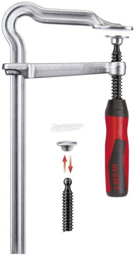 BESSEY GMZ OMEGA menetorsós teljesacél szorító 2-komponensű műanyag markolattal 250/120mm GM25Z-2K