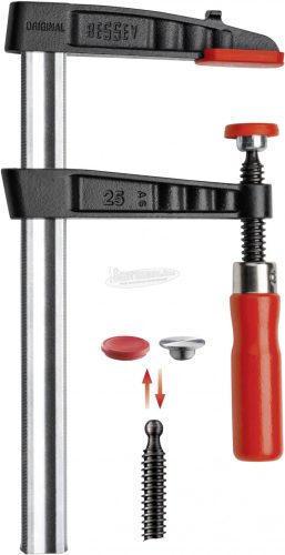 BESSEY TG menetorsós temperöntvény szorító minőségi fa markolattal 400/120mm TG40S12