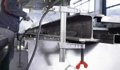 BESSEY TP hegesztősaru rögzítő jól bevált fa fogantyúval 150/80mm TP-1