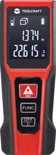 TOOLCRAFT Lézeres távolságmérő, max 20 m, TO-6680535